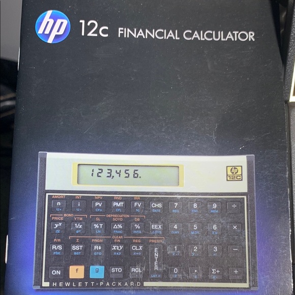 HP 12C Financial Calculator with Black and Gold Accents - Picture 2 of 10